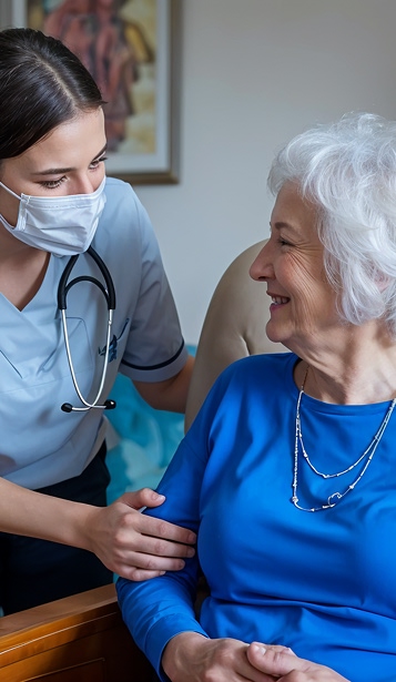 St. Anthony's nurse with a resident